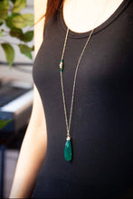 Load image into Gallery viewer, Emerald Edition long green onyx necklace