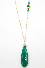Load image into Gallery viewer, Emerald Edition long green onyx necklace
