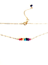 Load image into Gallery viewer, Chakra Stones Rainbow choker necklace