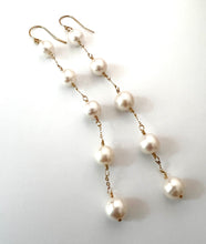 Load image into Gallery viewer, 3, 4 or 5 Pearl spacer earrings