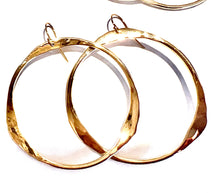 Load image into Gallery viewer, Hand Hammered Hoop earrings