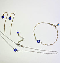 Load image into Gallery viewer, Set: Evil Eye Necklace &amp; Bracelet
