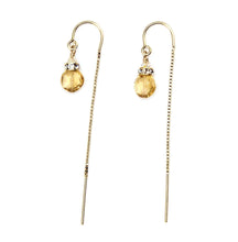 Load image into Gallery viewer, Citrine Threader earrings

