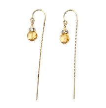 Load image into Gallery viewer, Citrine Threader earrings