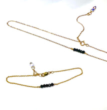 Load image into Gallery viewer, Set: Black onyx Necklace & Bracelet & Earrings