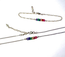 Load image into Gallery viewer, Set: Rainbow Necklace & Bracelet Chakra Rainbow set
