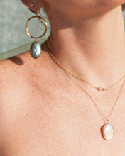 Load image into Gallery viewer, Labradorite Hoop earrings