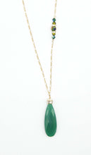 Load image into Gallery viewer, Emerald Edition long green onyx necklace
