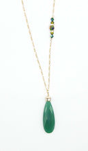 Load image into Gallery viewer, Emerald Edition long green onyx necklace