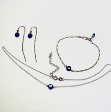 Load image into Gallery viewer, Set: Evil Eye Necklace &amp; Bracelet
