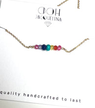 Load image into Gallery viewer, Chakra Stones Rainbow choker necklace