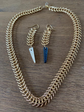 Load image into Gallery viewer, Black/White Spike Zipper earrings