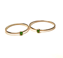 Load image into Gallery viewer, Tiny rhinestone 14K Gold Filled Stacking Ring, Tiny Swarovski “Diamond” ring