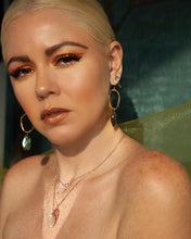 Load image into Gallery viewer, Labradorite Hoop earrings