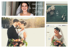 Load image into Gallery viewer, The Kelley Bridal Comb and earring Duo (Crystal Pearl and Rhinestone)