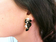 Load image into Gallery viewer, The Krista Black Cluster stud earrings