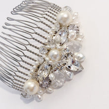 Load image into Gallery viewer, The Elizabeth Bridal Art Deco inspired tiara and hair comb
