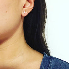 Load image into Gallery viewer, 14K GF Mini Moon stud earrings