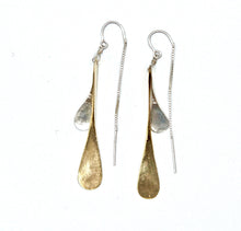 Load image into Gallery viewer, Willow Double pillar threader earrings