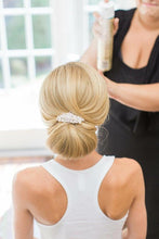 Load image into Gallery viewer, The Princess Bridal tiara hair comb (Silver Rhinestone and Pearl)