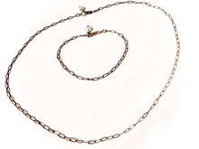 Load image into Gallery viewer, Paperclip Chain necklace and Bracelet
