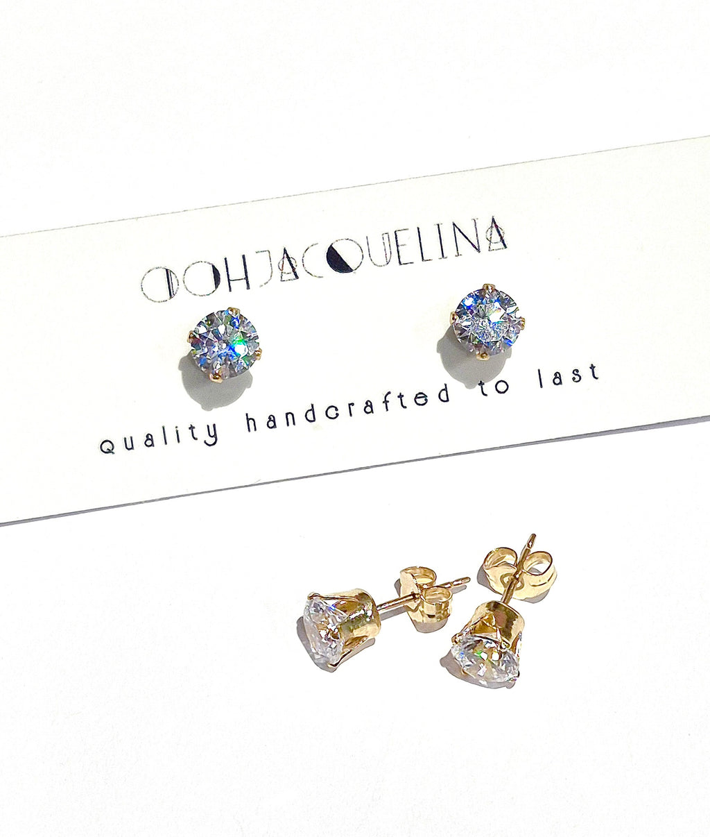 Swarovski Rhinestone "Diamond" Stud Earrings
