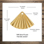 14k gold filled fan ear jacket