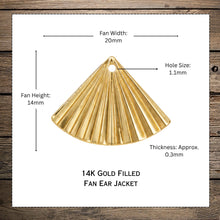 Load image into Gallery viewer, 14k gold filled fan ear jacket
