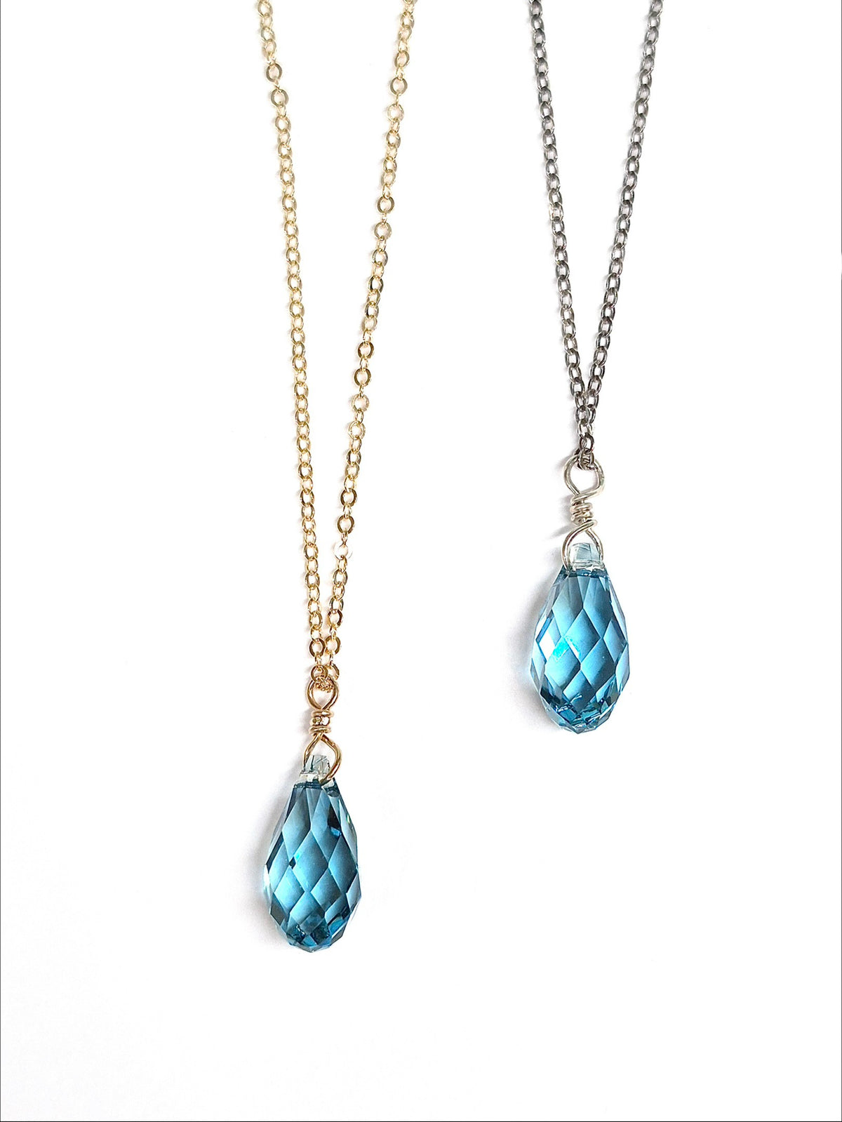 Swarovski Crystal Droplet Necklace with Swarovski Clasp