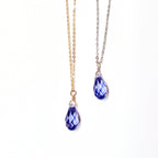 Swarovski Crystal Droplet Necklace: Many Colors Available