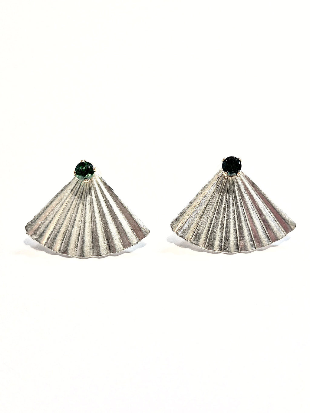 Fan Rhinestone Ear Jacket Earrings