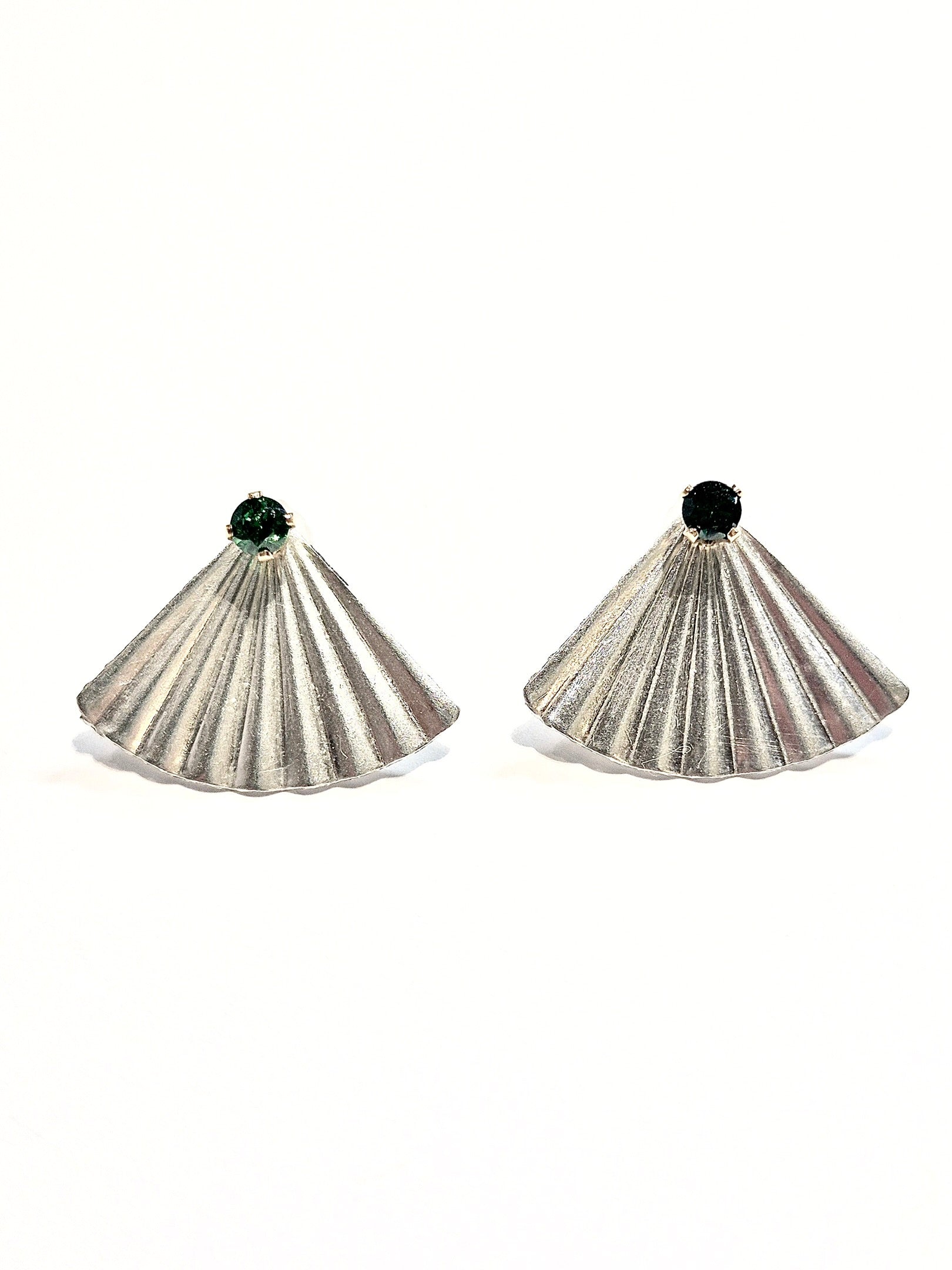 Fan Rhinestone Ear Jacket Earrings