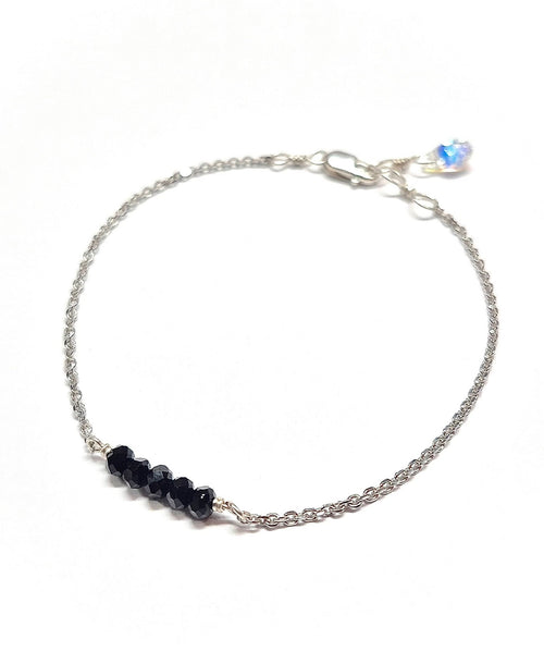 Black Onyx Bracelet with Swarovski Clasp