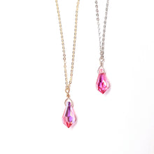 Load image into Gallery viewer, Swarovski Crystal Droplet Necklace: Many Colors Available

