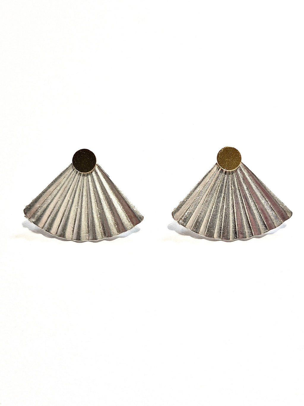 Fan Rhinestone Ear Jacket Earrings