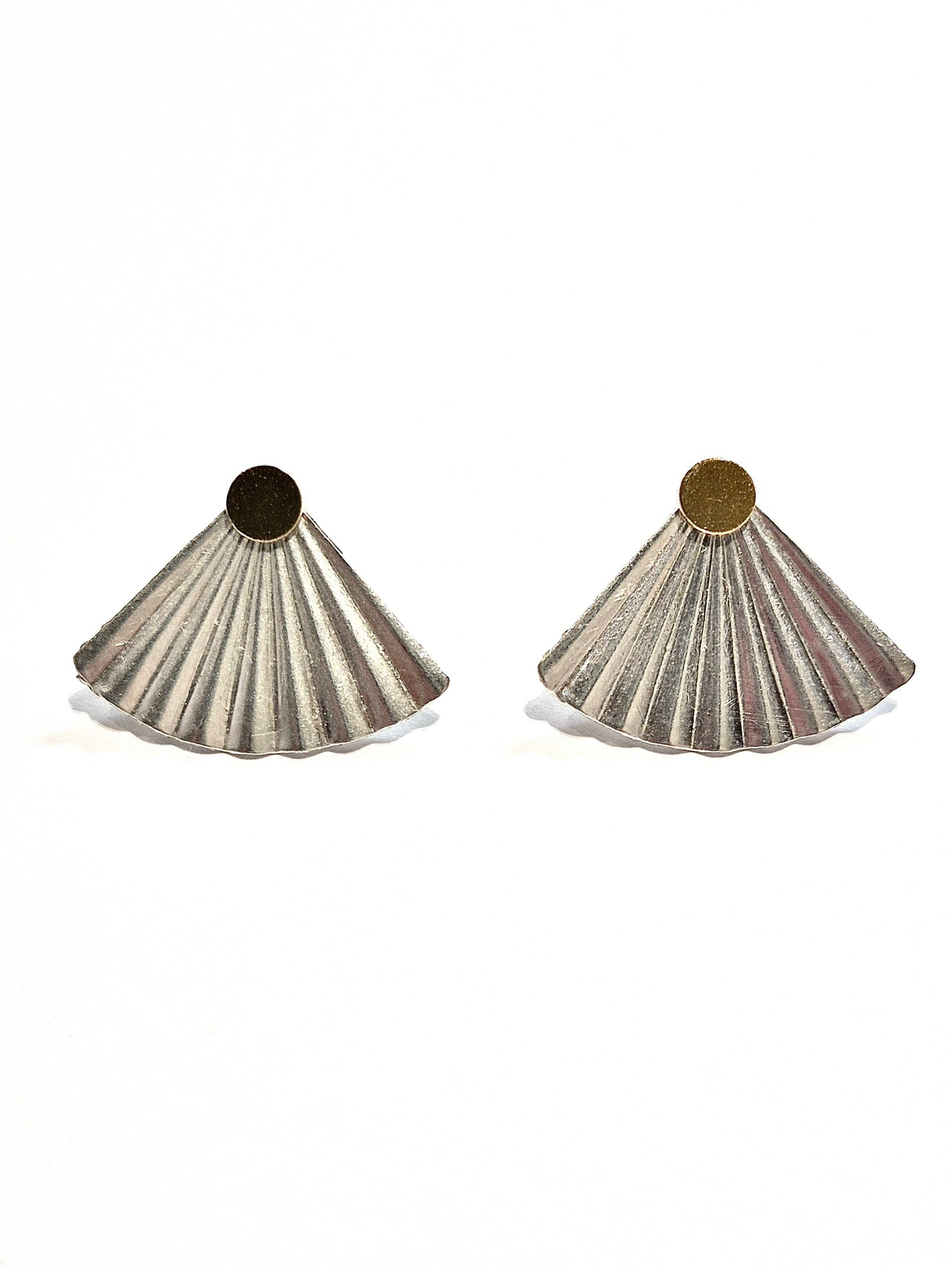 Fan Rhinestone Ear Jacket Earrings