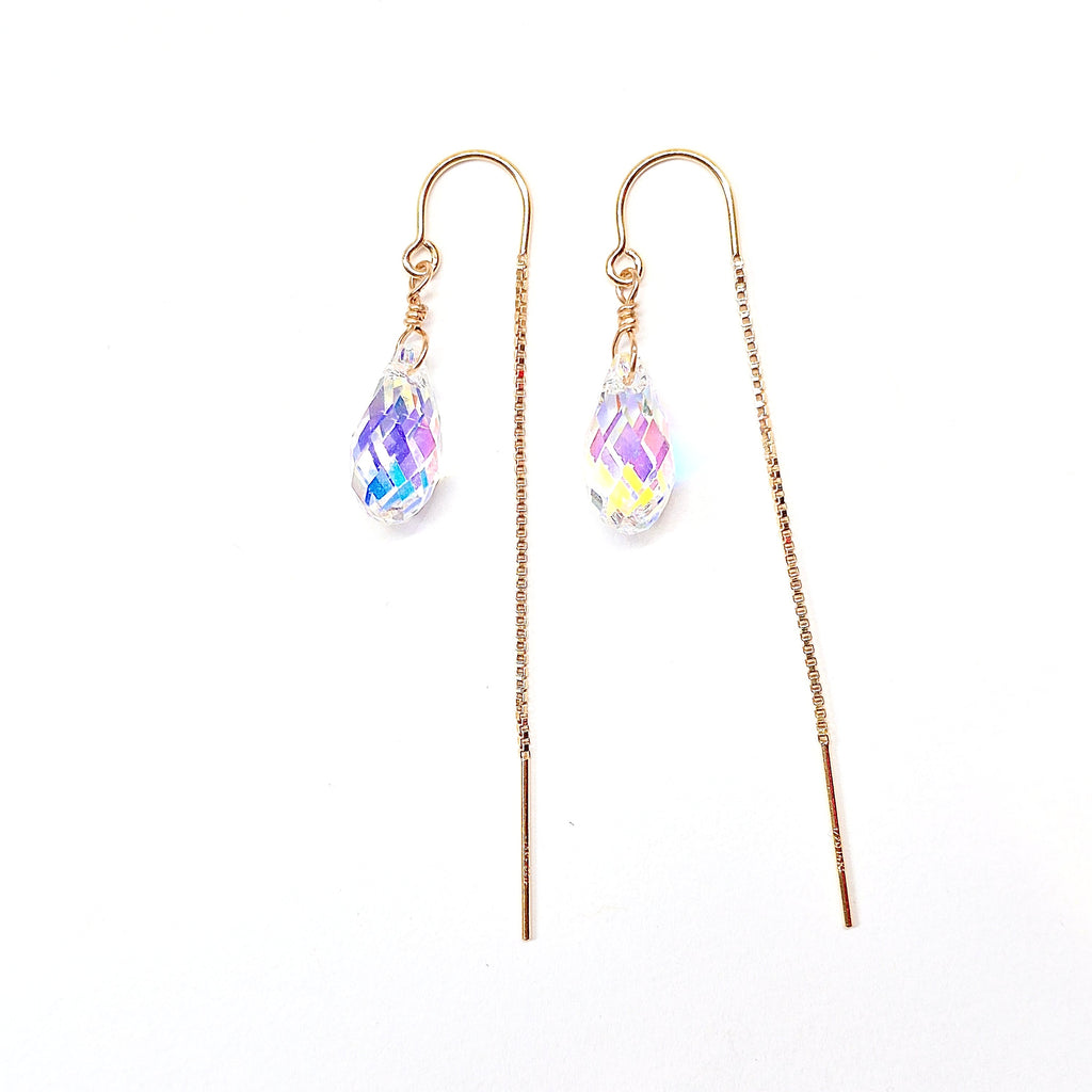 Swarovski Crystal Droplet Threader Earrings