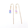 Swarovski Crystal Droplet Threader Earrings