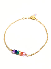 Load image into Gallery viewer, Chakra Stones Rainbow bracelet
