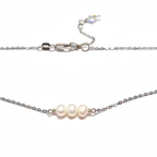 3 Pearl Necklace with Swarovski Clasp