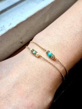Load image into Gallery viewer, Turquoise &amp; Pearl bracelet, silver or gold bracelet
