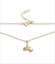 Load image into Gallery viewer, Massachusetts State charm necklace
