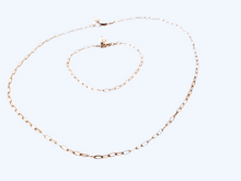 Load image into Gallery viewer, Paperclip Chain necklace and Bracelet
