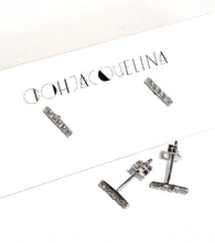 Load image into Gallery viewer, Rhinestone Diamond Bar stud earrings
