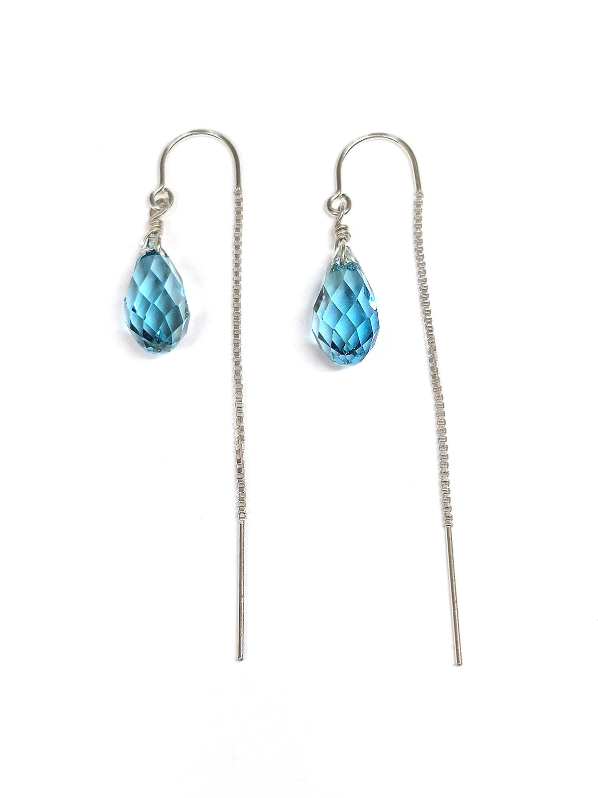 Swarovski Crystal Droplet Threader Earrings