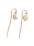 The Smooth Baroque Pearl Threader Earrings
