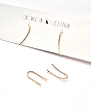 Load image into Gallery viewer, Hand hammered climber earrings
