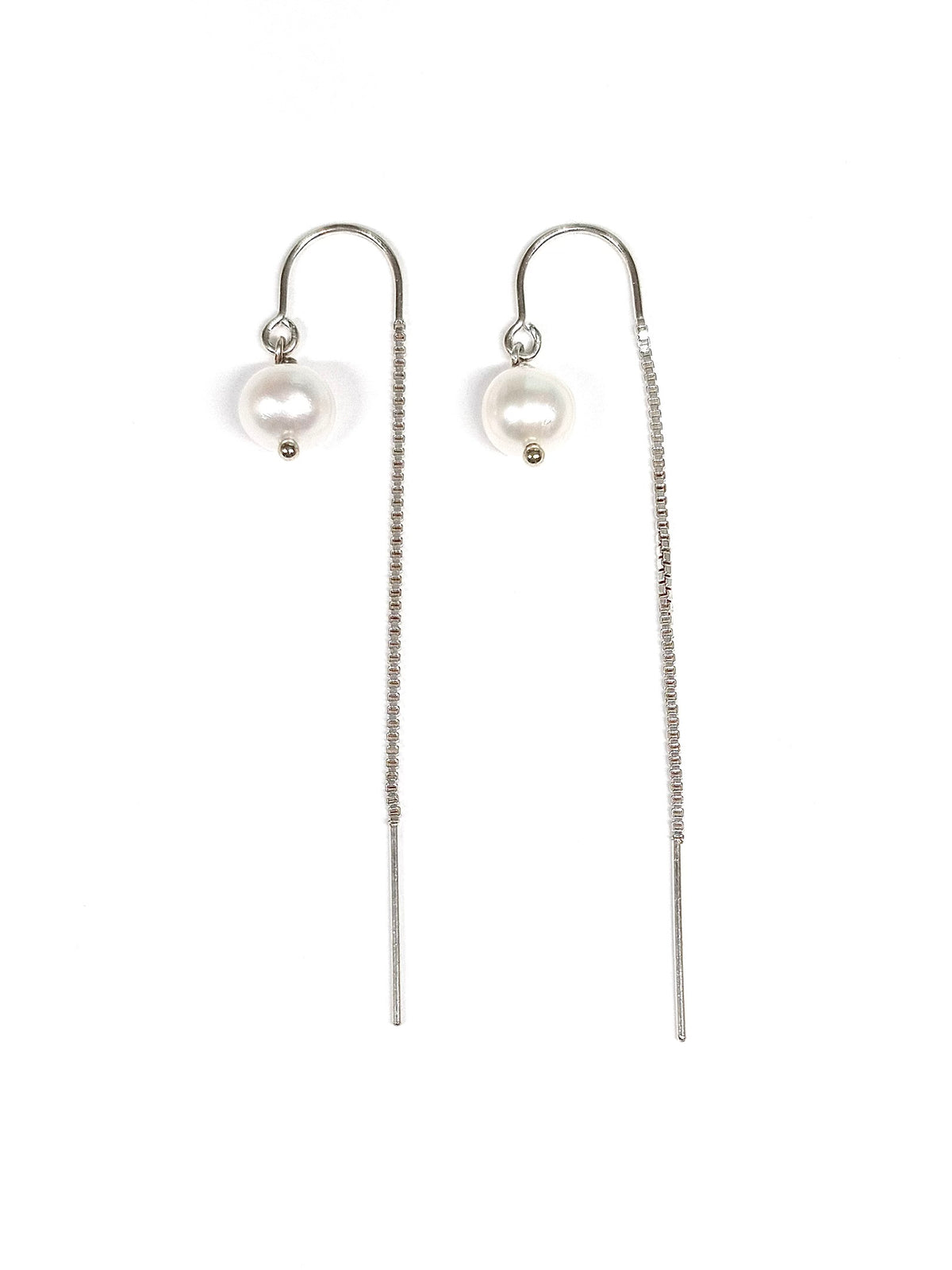 Single Pearl Earrings