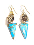 Swarovski Skull Turquoise Earrings