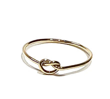 Load image into Gallery viewer, Knot ring friendship ring 14K gold filled Ring or sterling silver twist ring
